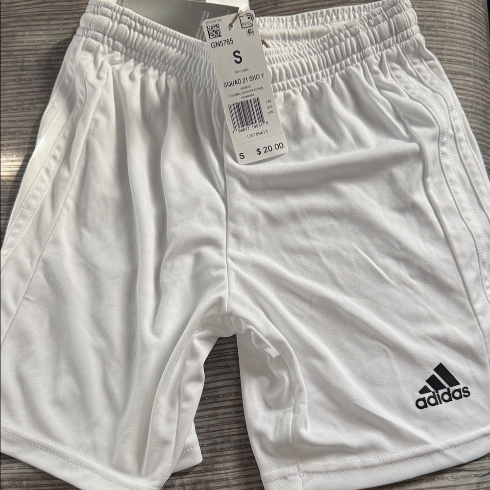 adidas Squad 21 Kids White Soccer Shorts